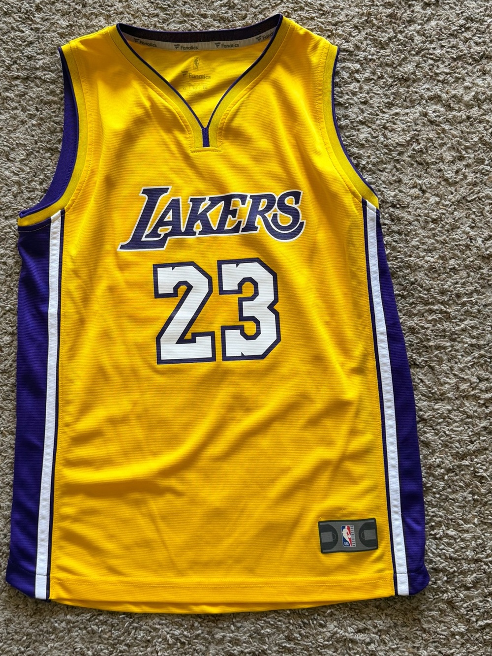 Fanatics Los Angeles Lakers Yellow and Purple #23 Jersey